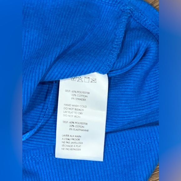 Excellent Condition, Urban Outfitters Royal Blue Off Shoulder Crop Top, Sz M - Picture 5 of 5